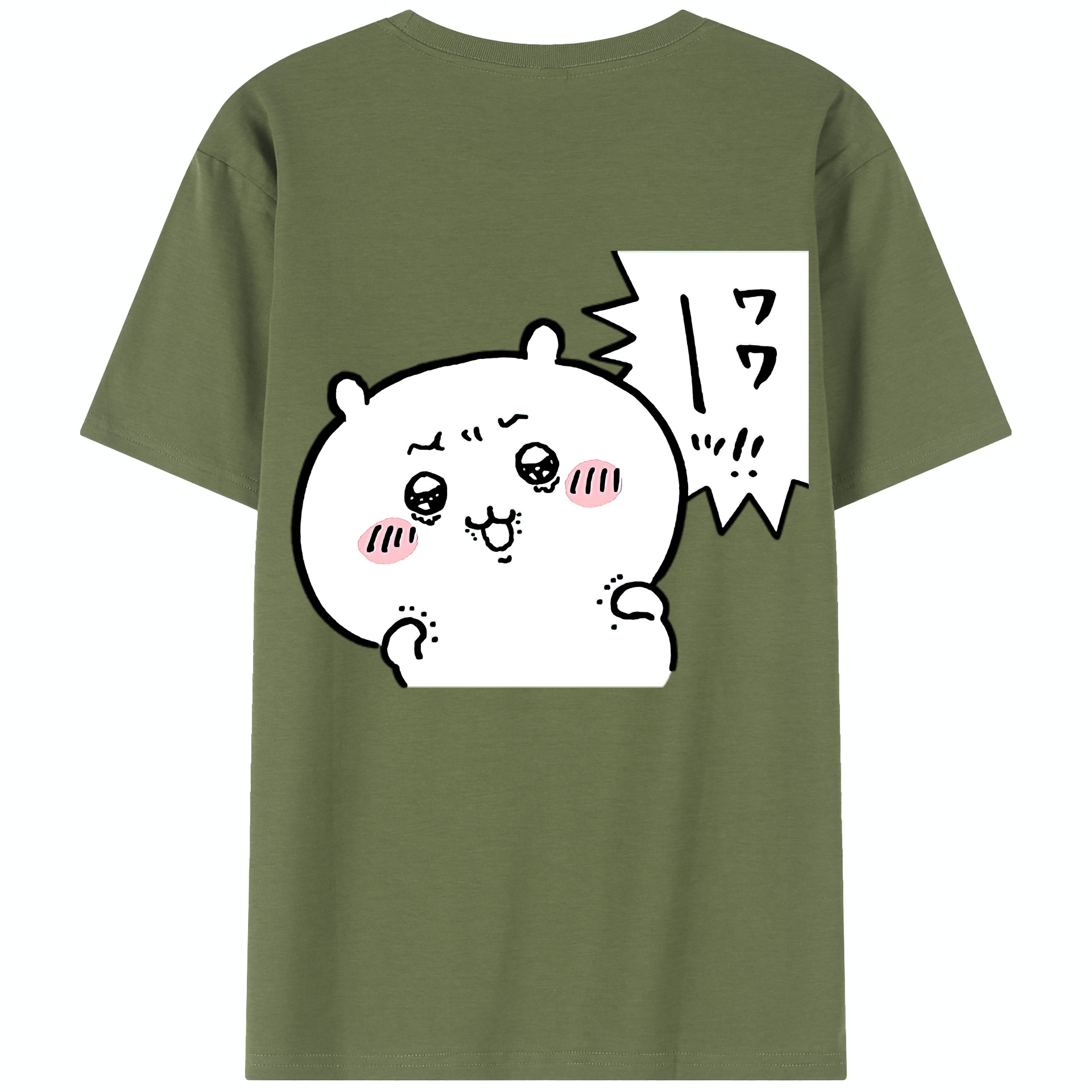 （画像用） ちいかわ ちいかわ Chii-kawa chiikawa 綿100％半袖Tシャツ（背面プリント）